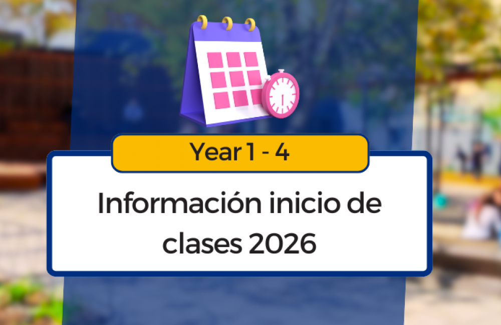 Year 1 - 4: información para el inicio de clases